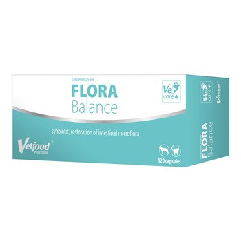 Vetfood Flora Balance, synbiotyk wspierający mikroflorę jelitową psów, kapsułki, 120 szt.