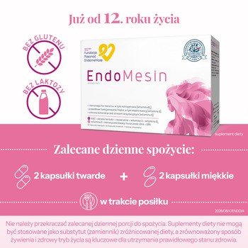 EndoMesin, kapsułki, 60 szt. kapsułek miękkich + 60 szt. kapsułek twardych