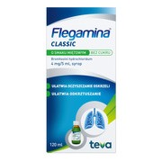 alt Flegamina, 4 mg/5 ml, syrop o smaku miętowym, bez cukru, 120 ml