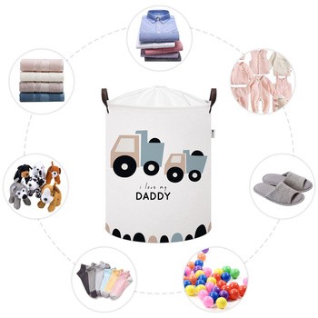 Sipo, Bawełniany kosz na zabawki XL, ciężarówki, 1 szt.