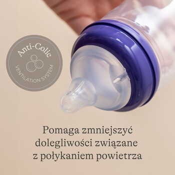 Lansinoh, butelka ze smoczkiem Natural Wave, rozmiar M, 240 ml