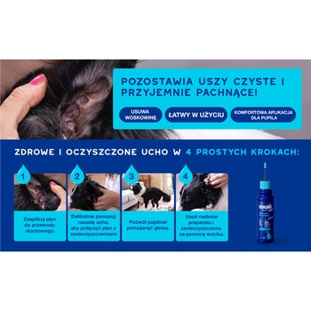 Douxo Spa Dewaxing Ear Cleaner, preparat do czyszczenia uszu dla psów i kotów, 120 ml