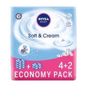 alt Nivea Baby Soft & Cream, chusteczki dla niemowląt, 6 x 63 szt.