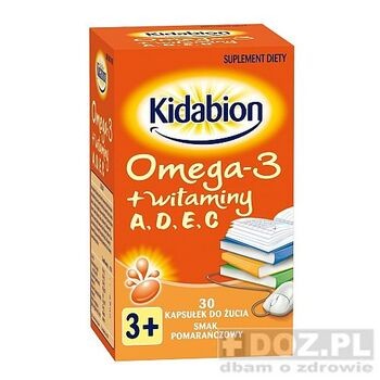 Kidabion, kapsułki do żucia o smaku pomarańczowym, 30 szt
