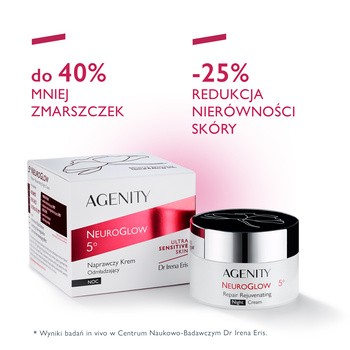 Agenity 5° Neuroglow, naprawczy krem odmładzający na noc, 50 ml