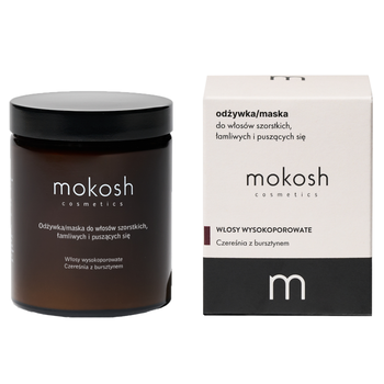 Mokosh, odżywka/maska do włosów szorstkich, łamliwych i puszących się, czereśnia z bursztynem, 180 ml