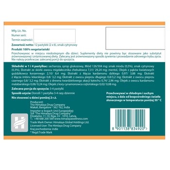 Himalaya Koflet-H, pastylki do ssania, cytrynowe, 12 szt.