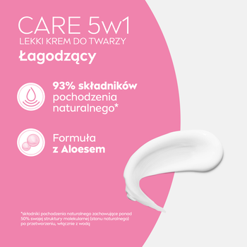 Nivea Care 5w1, lekki łagodzący krem do twarzy, 100 ml