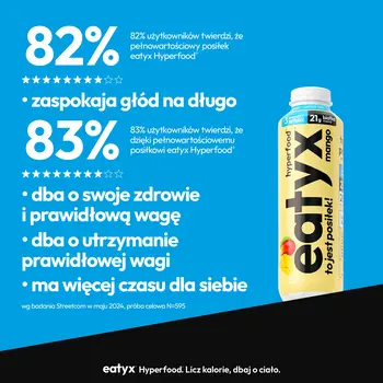 Eatyx Hyperfood Mango, posiłek w płynie, bez laktozy, 300 ml