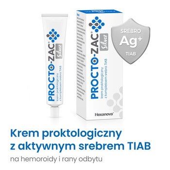 Procto-Zac Silver, krem proktologiczny z komplekem srebra, 25 ml