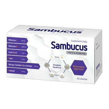 Sambucus HexaForte, tabletki powlekane, 60 szt.