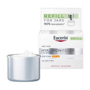 Eucerin Hialuron-Filler, krem na dzień SPF 30 z kwasem hialuronowym, przeciwzmarszczkowy, refill, 50 ml