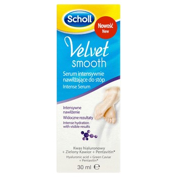 Scholl, Velvet Smooth, Serum intensywnie nawilżające do stóp, 30 ml