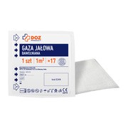 DOZ PRODUCT Gaza jałowa, bawełniana, 17 nitkowa, 1 m2, 1 szt.