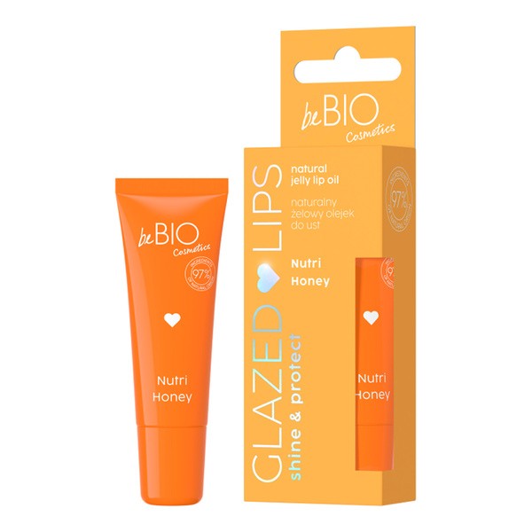 beBIO BeBio Glazed Lips, żelowy olejek do ust, nutri honey, 10 ml