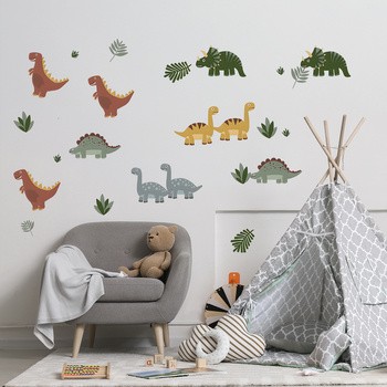 Sipo, Naklejki na ścianę dla dzieci, Mini Dinozaury, 1 szt.