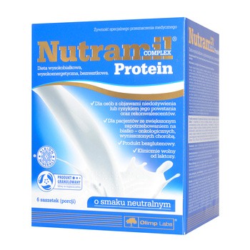 Olimp Nutramil Complex Protein, smak neutralny, 6 saszetek
