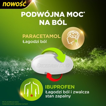 Excedrin Duo, 200 mg + 500 mg, tabletki powlekane, 20 szt.