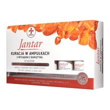 Jantar Medica, kuracja w ampułkach z wyciągiem z bursztynu do włosów zniszczonych, 5 ampułek x 5 ml