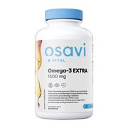 Osavi, Omega-3 Extra 1300 mg, smak cytrynowy, kapsułki miękkie, 180 szt.