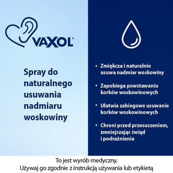 Vaxol, spray do usuwania woskowiny usznej, 10 ml