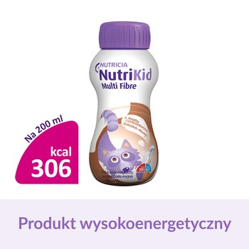 NutriKid Multi Fibre, smak czekoladowy, płyn, 200 ml