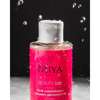 Miya Cosmetics BEAUTY.lab, tonik rozświetlający z kwasem glikolowym 5%, 150 ml