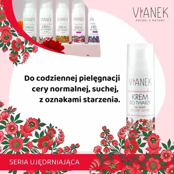 Vianek, przeciwzmarszczkowy krem na dzień, cera sucha, 50 ml