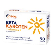 DOZ PRODUCT Beta Karoten + Witamina E, tabletki, 90 szt.