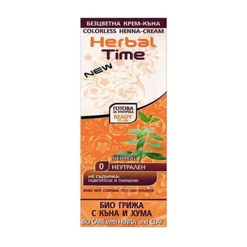 Herbal Time, naturalna henna do włosów, nr 0 neutralna, 75 ml