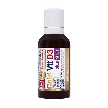 Olimp Gold-Vit D3 Plus, smak wiśniowy, płyn, 25 ml