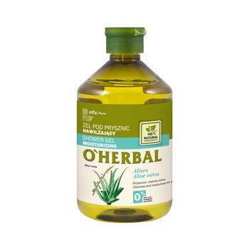 O`Herbal, nawilżający żel pod prysznic, aloes, 500 ml