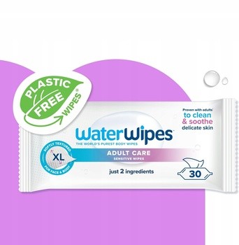 WaterWipes BIOAdult Care, chusteczki nawilżane dla dorosłych XL, 30 szt.