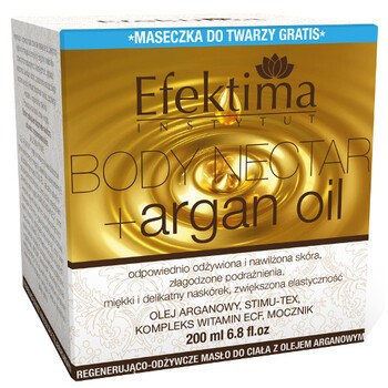 Efektima Body Nectar Argan Oil, masło do ciała, 200 ml