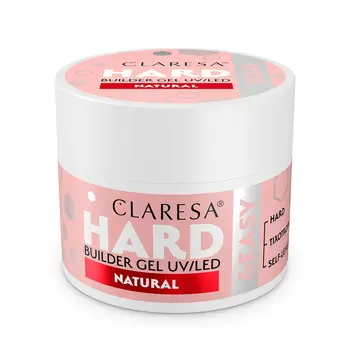 Claresa Hard&Easy Builder Gel, żel budujący do paznokci, Natural, 45 g