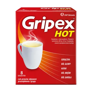 Gripex Hot proszek 8 saszetek [US PHARMACIA]