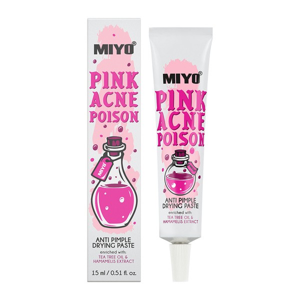 MIYO MIYO Pink Acne Poison, punktowa pasta na niedoskonałości, 15 ml — Inhaltsstoffe und Bewertung