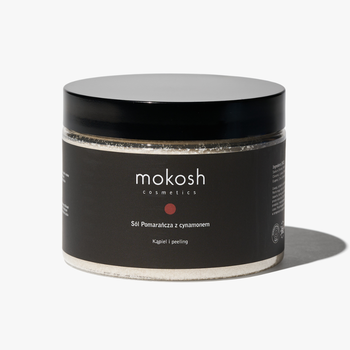 Mokosh, sól do kąpieli i peelingu Pomarańcza z cynamonem, 600 g