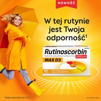 Rutinoscorbin Max D3, tabletki, 60 szt.
