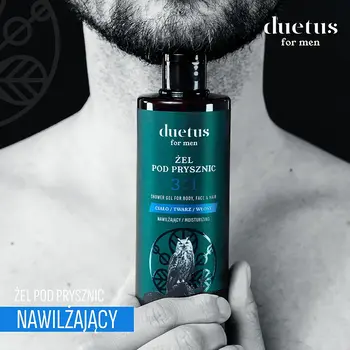 Sylveco Duetus For Men, nawilżający żel pod prysznic 3w1, 300 ml