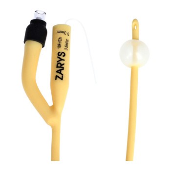 Zarys, urologiczny cewnik Foley'a, dwudrożny z plastikową zastawką, CH 10/3-5 ml, 1 szt.
