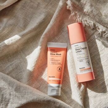 Hanskin Vitamin C Glow Capsule Lotion, lekki balsam rozświetlający z witaminą C, 80 ml