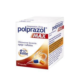 Polprazol Max, 20 mg, kapsułki dojelitowe twarde, 14 szt