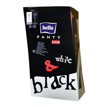 Bella Panty, wkładki slim black & white, 40 szt