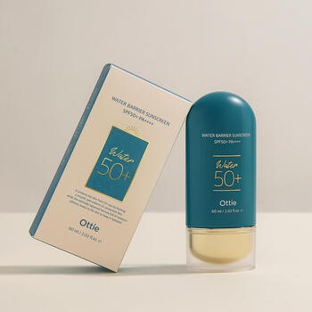 OTTIE Water Barrier Sunscreen SPF50+ PA++++, nawilżający krem z filtrem przeciwsłonecznym, 60 ml