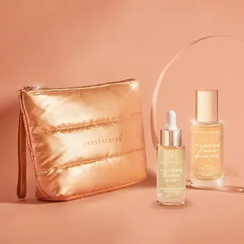Zestaw Crystallove, serum, 30 ml + mgiełka z kryształem górskim, 100 ml + kosmetyczka, 1 szt.