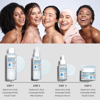 APLB Hyaluronic Acid Ceramide HA B5 Ampoule, serum nawilżające do twarzy z kwasem hialuronowym, ceramidami i witaminą B5, 40 ml