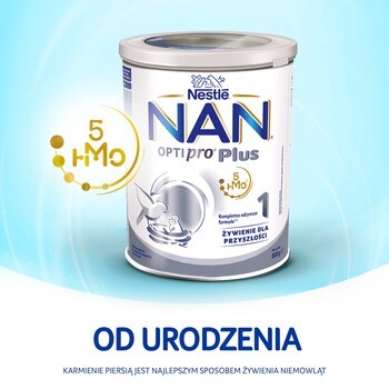 Nestle Nan Optipro Plus 1, 5 HMO, mleko początkowe dla niemowląt od urodzenia, 800 g