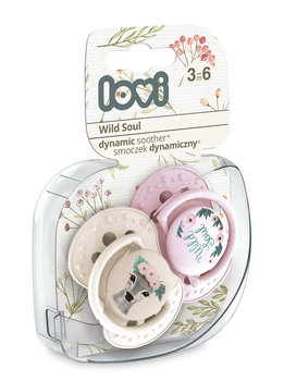 Lovi Wild Soul girl, smoczek silikonowy dynamiczny, 3-6 m, 2 szt.