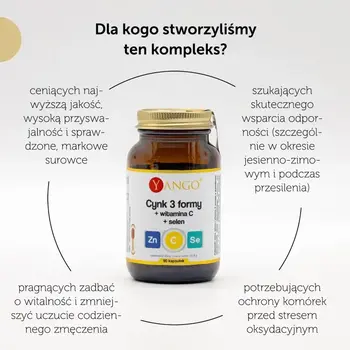 Yango Wapń + Magnez + Witamina D3 i K2, kapsułki, 60 szt.